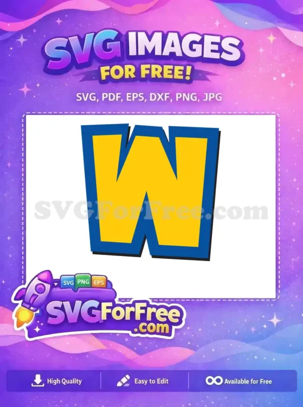 Free Yellow Letter W Free Blue Outline Toy Story Free SVG