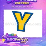 Free Yellow Letter Y Free Blue Trim Toy Story Free SVG - Instant Download