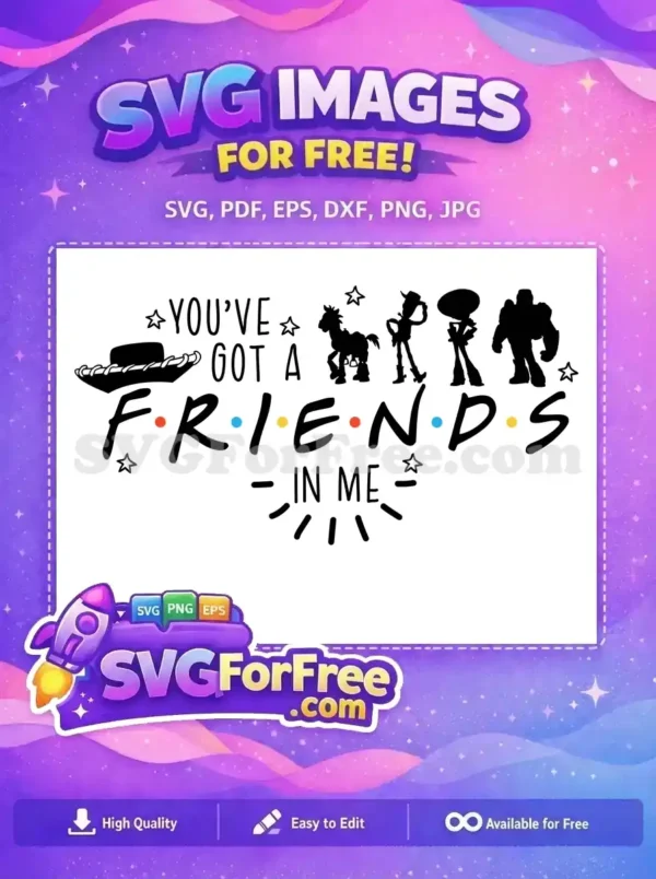 Free Silhouette Characters Free Friends Inspired Toy Story Free SVG