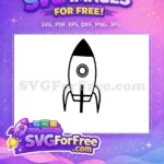 Free Black Rocket Free Spaceship Shape Toy Story Free SVG - Instant Download
