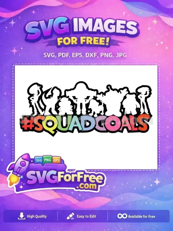 Free Silhouette Characters Free Squad Goals Toy Story Free SVG 3