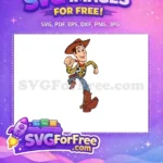 Free Sheriff Woody Smiling Free Running Pose Toy Story Free SVG - Instant Download