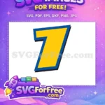 Free Number One Free Blue Yellow Toy Story Free SVG 2 - Instant Download