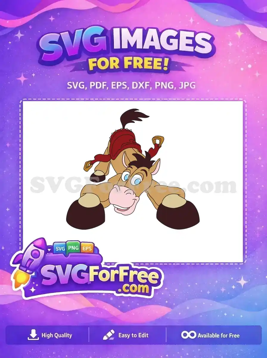 Free Bullseye Excited Pose Free Red Saddle Toy Story Free SVG