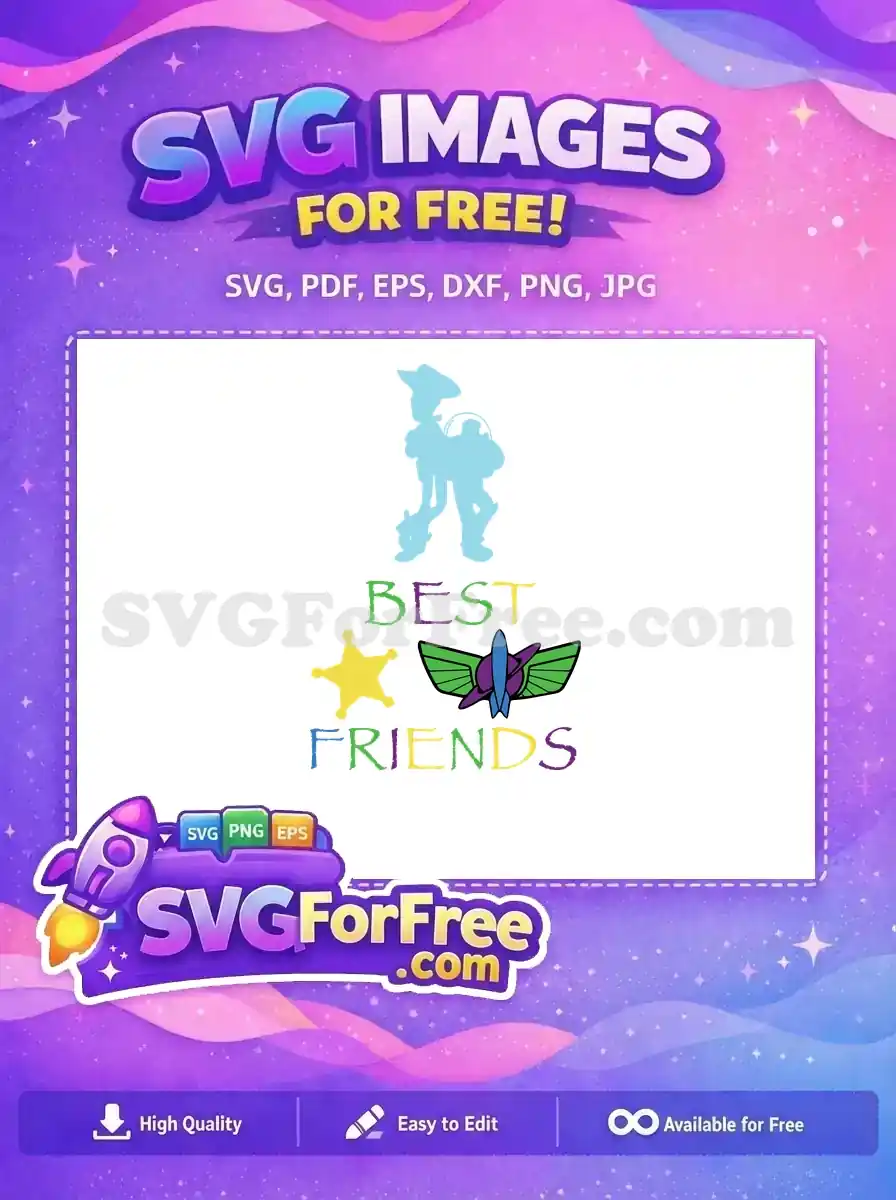 Free Blue Woody Free Buzz Lightyear Best Friends Free SVG