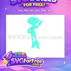 Free Alien Silhouette Free Teal Color Toy Story Free SVG