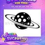 Free Black White Planet Free Saturn Rings Toy Story Free SVG - Instant Download