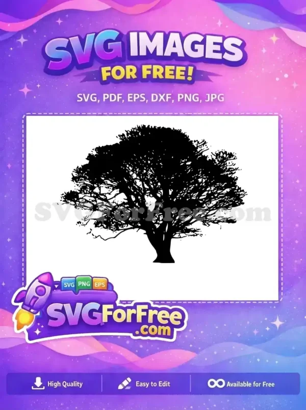 Free Dark Tree Free Silhouette Forest Spooky Free SVG