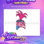 Free Pink Hair Troll Free Blue Flower Trolls Free SVG - Instant Download