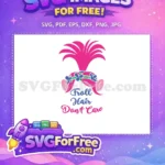 Free Pink Hair Free Blue Flower Trolls Free SVG 5 - Instant Download