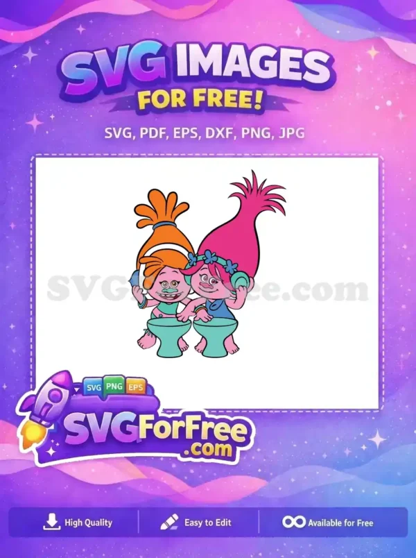 Free Orange Hair Free Pink Hair Trolls Free SVG 2 Free Orange Hair Free Pink Hair Trolls Free SVG 2