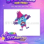 Free Shocked Blue Troll Free Purple Hair Cartoon Free SVG - Instant Download