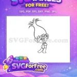 Free Poppy Troll Smiling Free Flower Crown Trolls Free SVG 3 - Instant Download