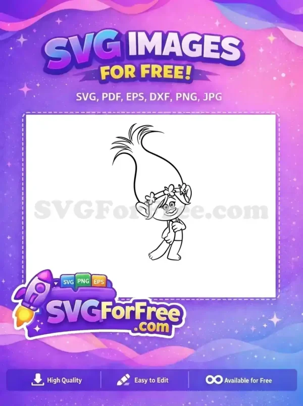 Free Poppy Troll Smiling Free Flower Crown Trolls Free SVG 3 Free Poppy Troll Smiling Free Flower Crown Trolls Free SVG 3