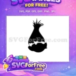 Free Poppy Troll Silhouette Free Flower Crown Trolls Free SVG - Instant Download