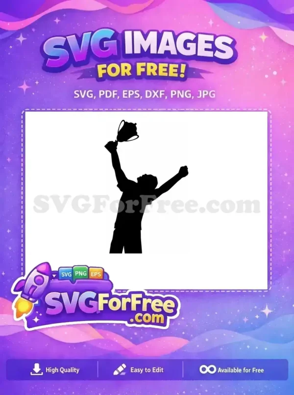 Free Victory Award Free Silhouette First Place Free SVG 1