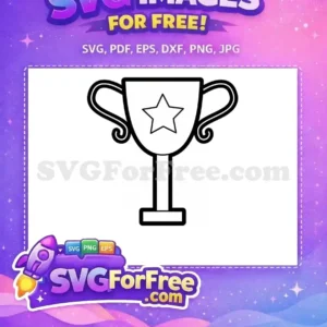 Free Black Line Star Free Simple Trophy Silhouette Free SVG