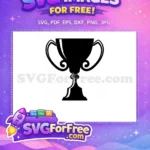 Free White Elegant Trophy Free Silhouette Art Free SVG - Instant Download
