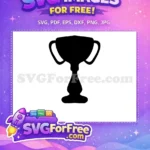 Free Black Simple Trophy Free Silhouette Award Ceremony Free SVG - Instant Download