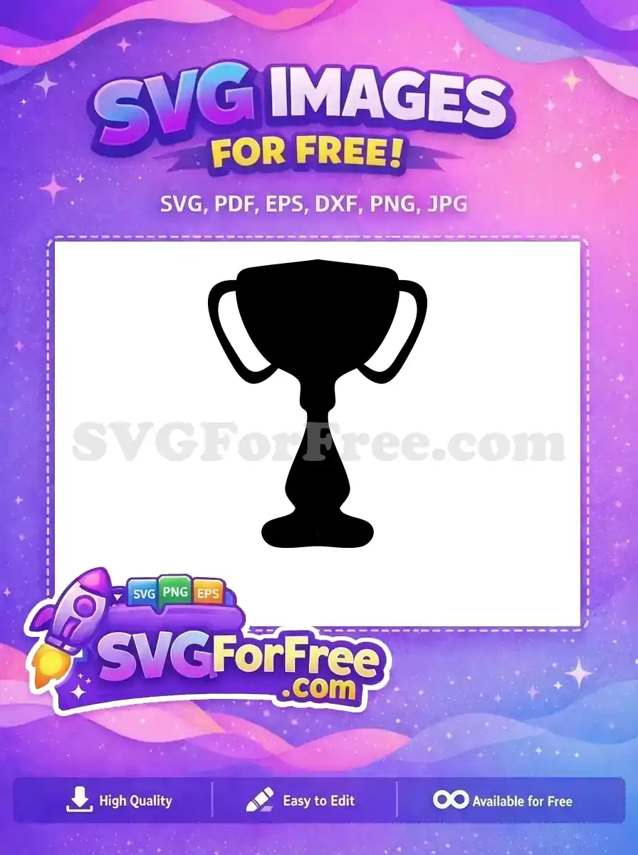 Free Black Simple Trophy Free Silhouette Award Ceremony Free SVG