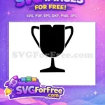 Free Black Champion Trophy Free Silhouette Award Free SVG - Instant Download