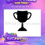 Free Victory Award Free Silhouette Trophy Competition Free SVG - Instant Download