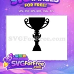 Free Award Silhouette Free Sports Trophy First Place Free SVG - Instant Download