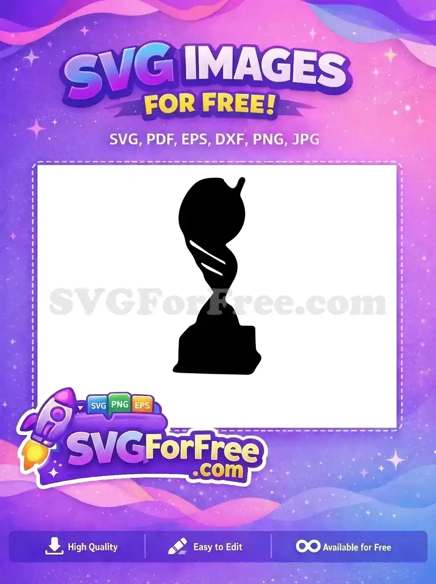Free Black Silhouette Free Detailed Award Trophy Free SVG
