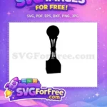 Free Gleaming Trophy Free Award Silhouette Free SVG - Instant Download