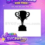 Free Black Simple Trophy Free Victory Silhouette Award Free SVG - Instant Download