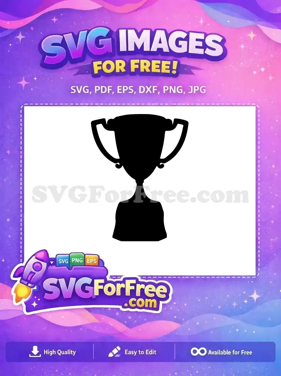 Free Black Trophy Free Silhouette Award Ceremony Free SVG 1