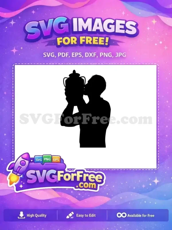 Free Silhouette Kissing Free Trophy Champion Free SVG