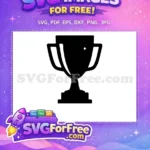 Free Black Trophy Free Silhouette Sport Free SVG - Instant Download