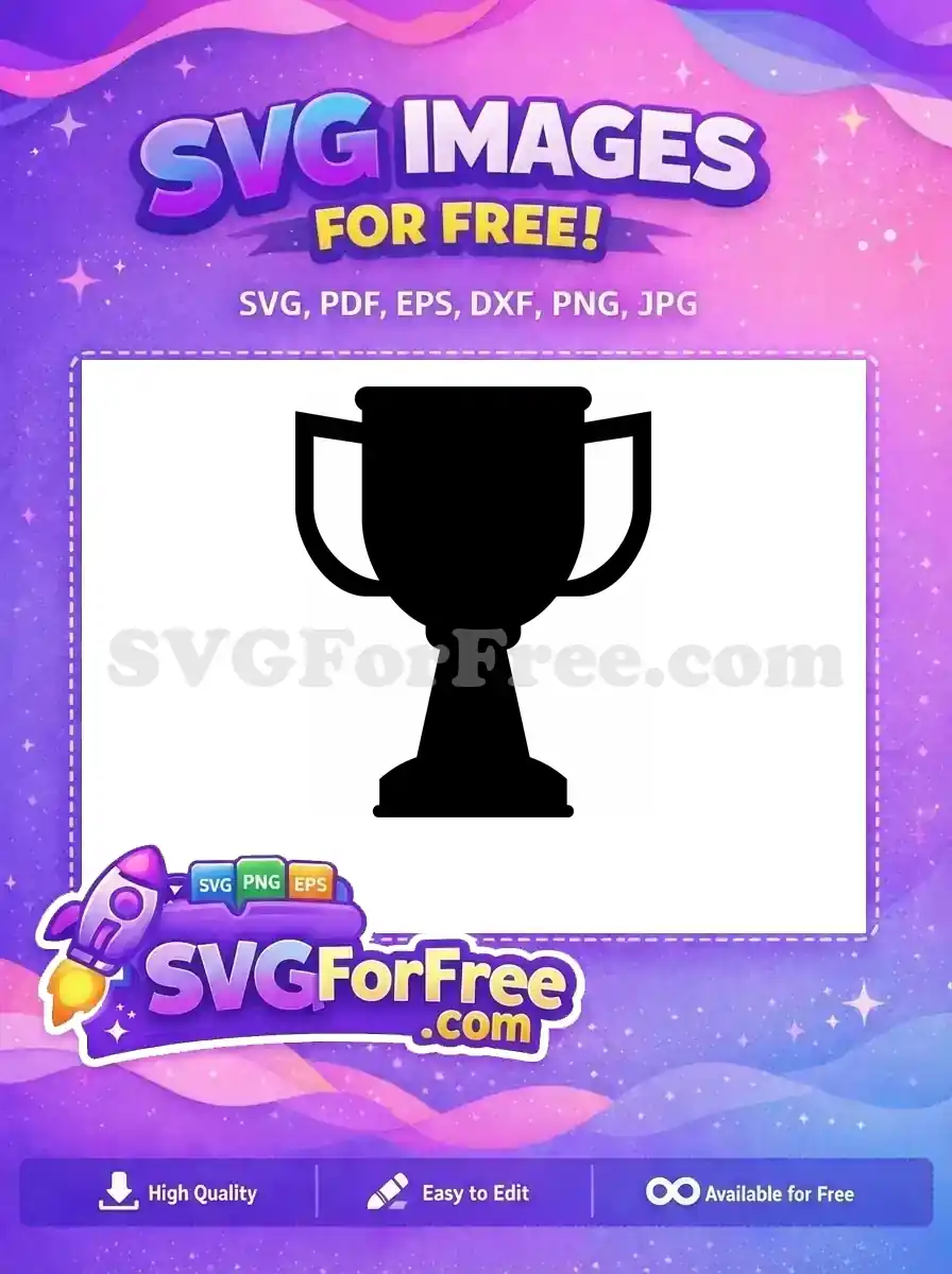 Free Silhouette Trophy Free Victory Award Category 1 Free SVG