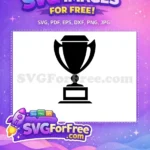 Free Black Trophy Free Victory Silhouette Award Free SVG 1 - Instant Download