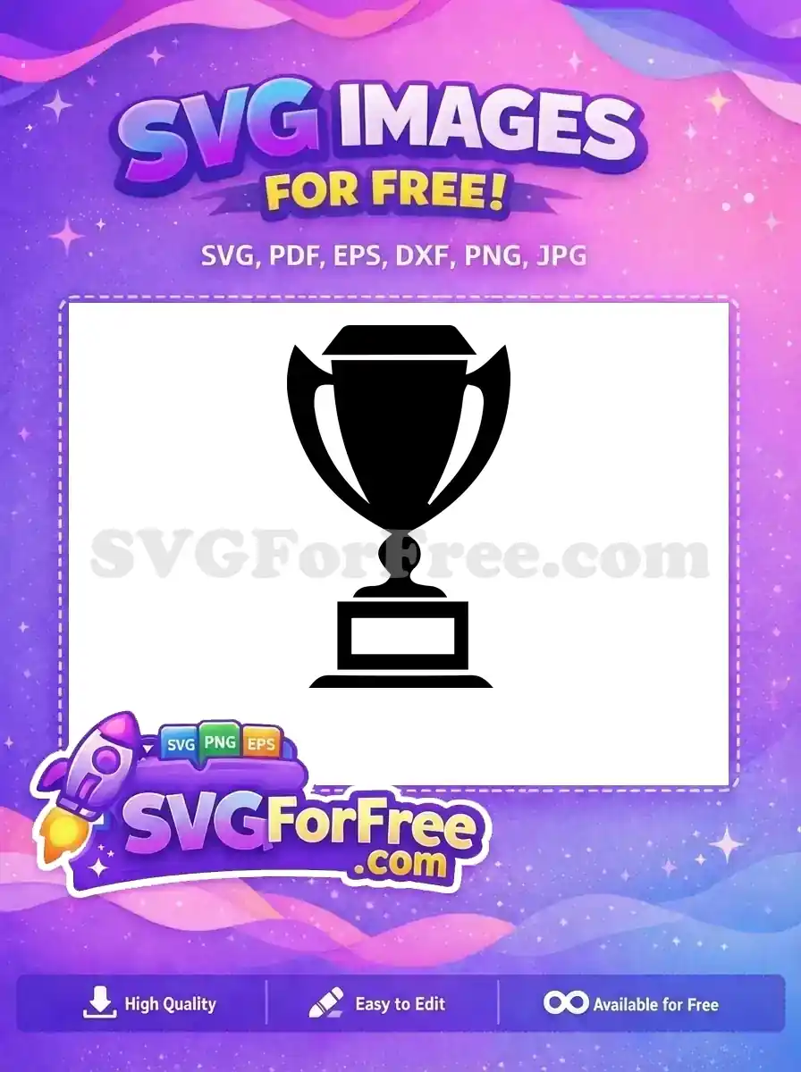 Free Black Trophy Free Victory Silhouette Award Free SVG 1