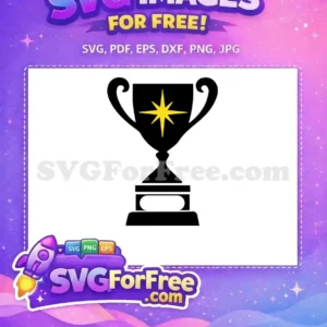 Free Black Trophy Free Yellow Star Decoration Award Free SVG Free Black Trophy Free Yellow Star Decoration Award Free SVG
