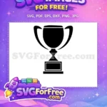 Free Black Trophy Free Silhouette Award Win Free SVG - Instant Download