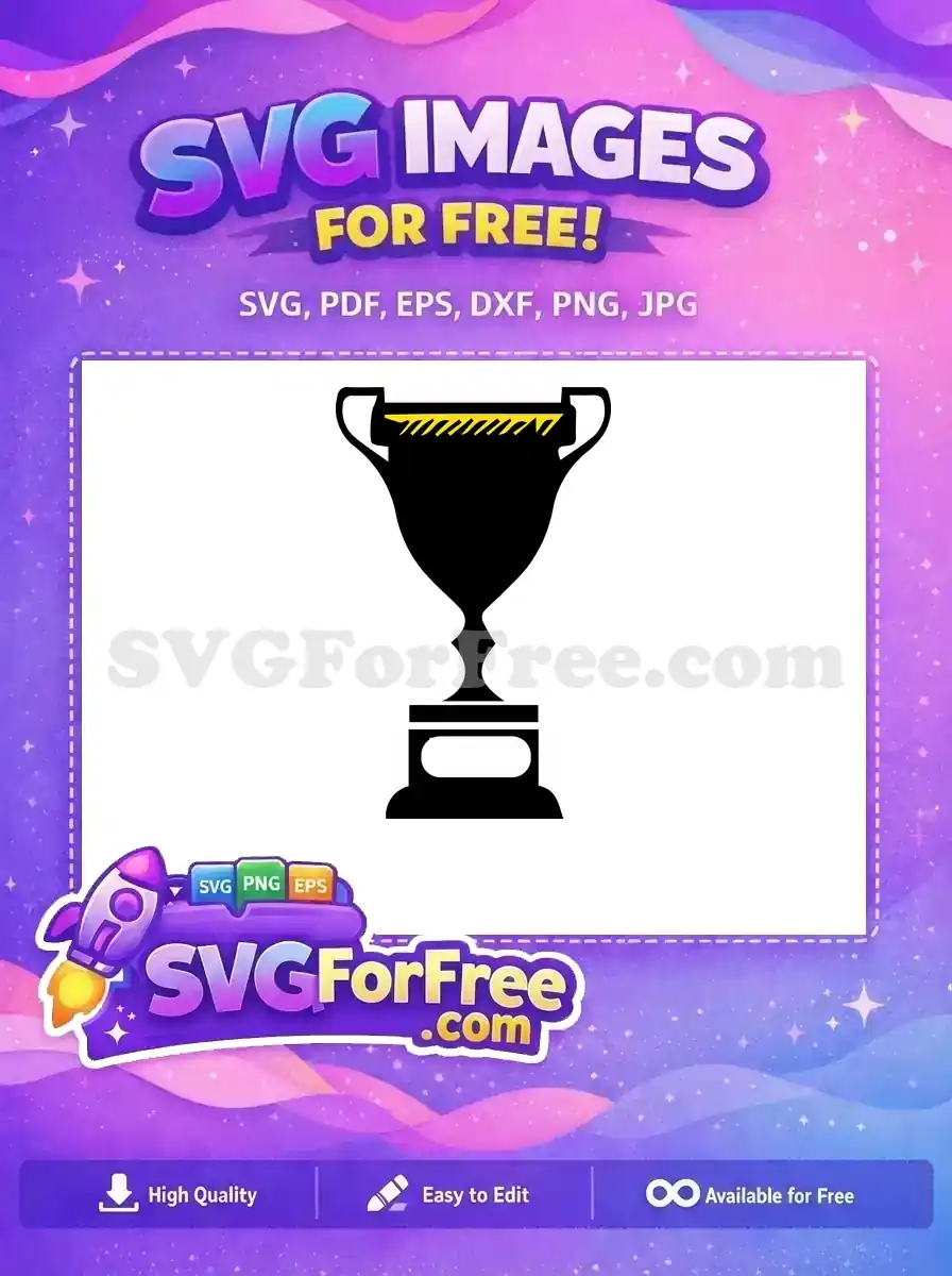Free Black Trophy Free Yellow Accents Award Free SVG