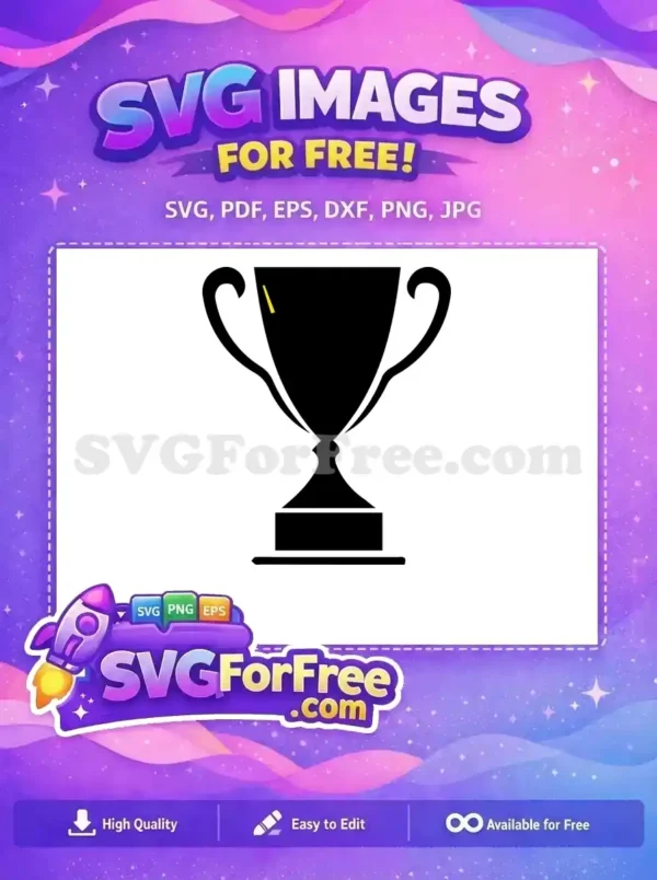 Free Black Trophy Free Yellow Stripe Award Free SVG