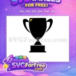 Free Black Trophy Free Golden Detail Silhouette Award Free SVG - Instant Download