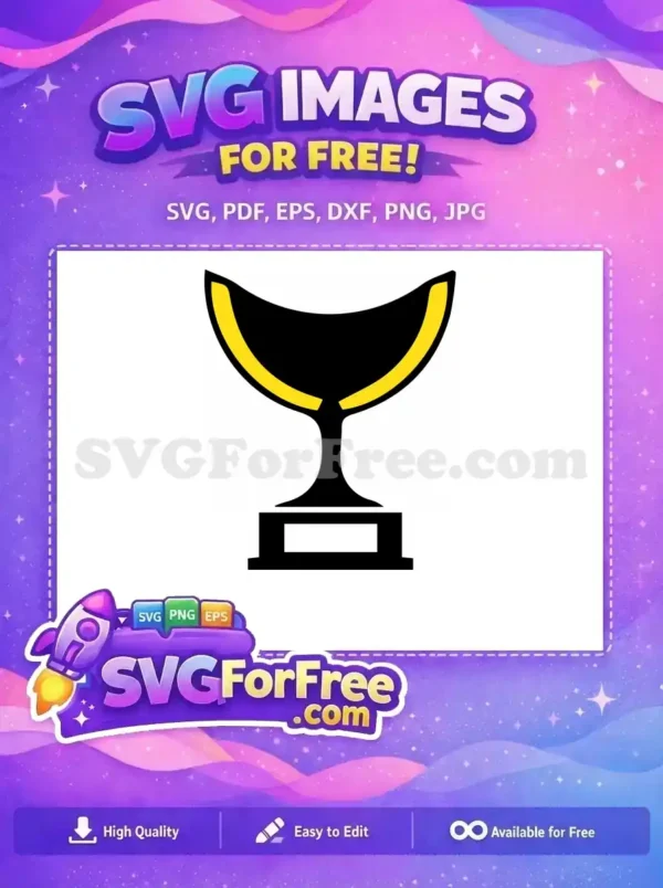 Free Yellow Award Free Simple Trophy Silhouette Free SVG