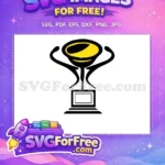 Free Yellow Top Free Sport Silhouette Trophy Free SVG - Instant Download
