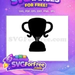 Free Black Trophy Free Silhouette Award First Free SVG - Instant Download