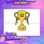 Free Golden Star Free Trophy Silhouette Award Free SVG 1 - Instant Download