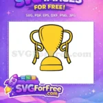 Free Golden Award Free Ribboned Handles Trophy Free SVG - Instant Download