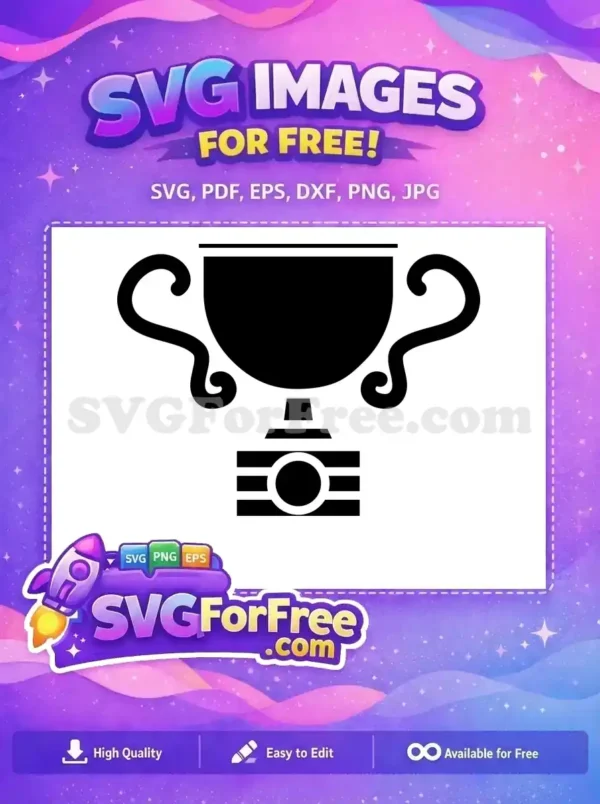Free Ornate Handles Free Round Base Trophy Free SVG