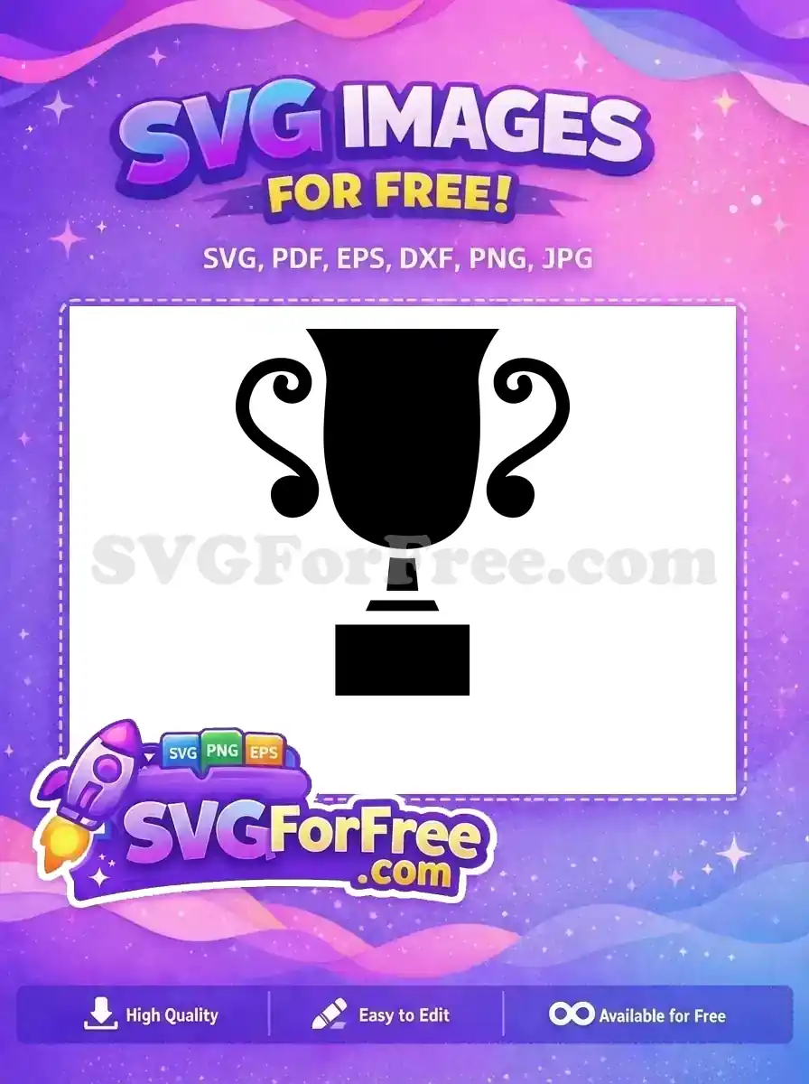 Free Black Trophy Free Silhouette Victory Award Free SVG 2