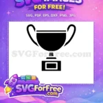 Free Silhouette Trophy Free Simple Victory Award Free SVG - Instant Download