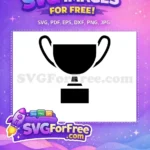 Free Black Silhouette Free Victory Reward Trophy Free SVG - Instant Download